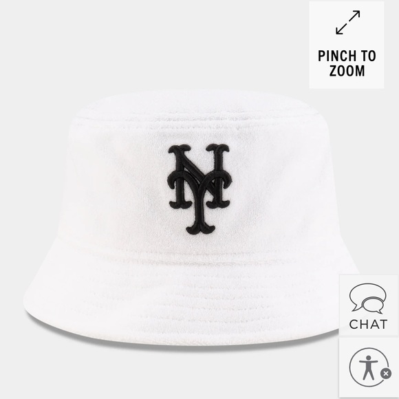 BNWT Todd Snyder Terrycloth NY Mets Yankees Bucket Hat White Summer S/M - Picture 5 of 5